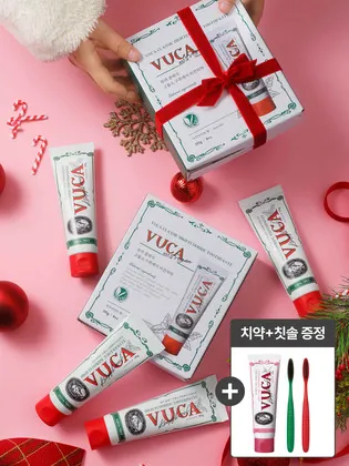 뷰카 고불소 구취케어 치약 110g 8개 잇몸치약 110g 점보칫솔 2개