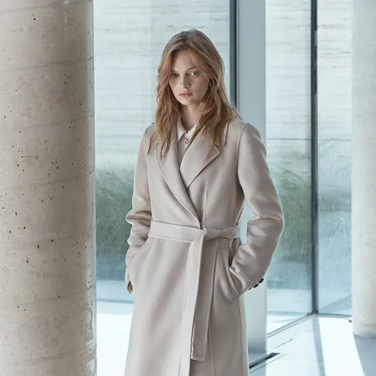 벨티드 캐시미어 블렌디드 핸드메이드 코트