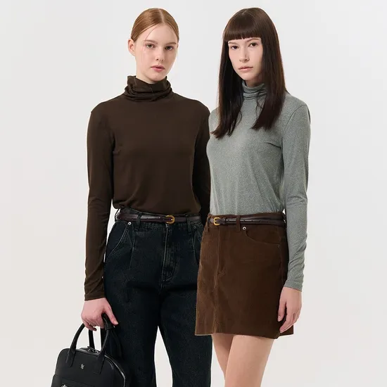 제너럴아이디어 히트 올데이 터틀넥 티셔츠