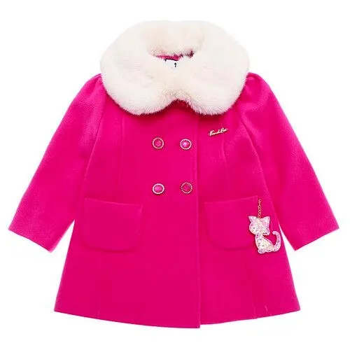 프렌치캣 핑크 퍼카라 코트