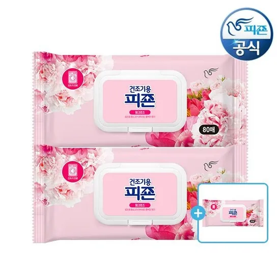 피죤 건조기용시트 오리지널 80매 2개 + 본품 1개