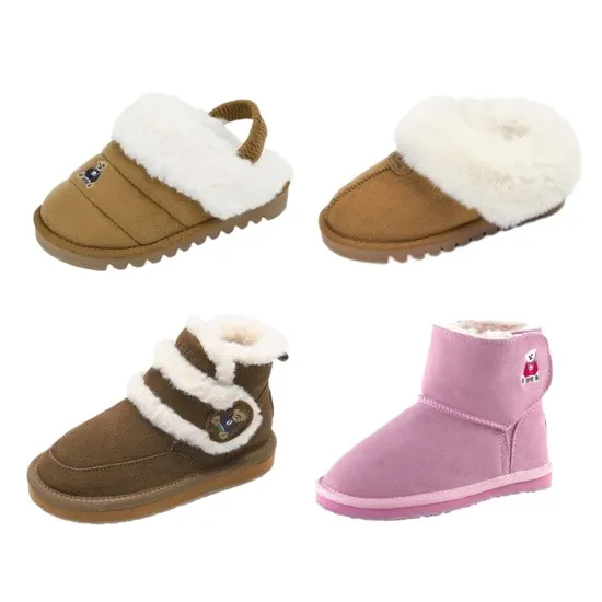 베어파우 아동 양털슬립온