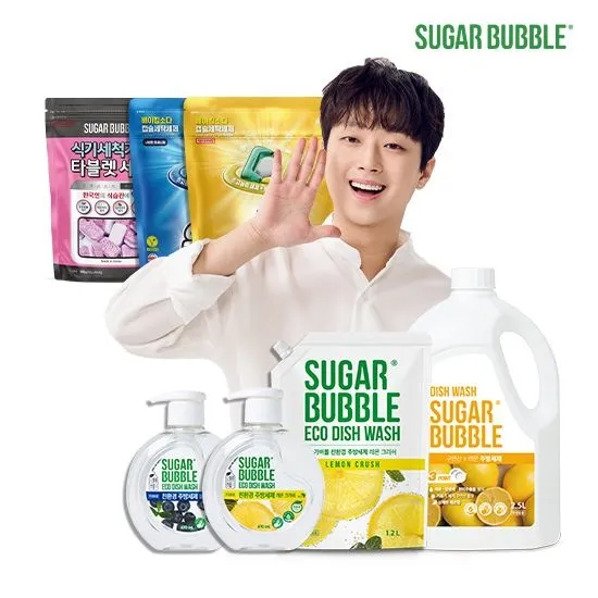 슈가버블 친환경 주방세제 레몬크러쉬 470ml x 4개