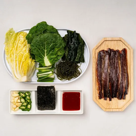 구룡포 쫀득한 완전손질 햇 과메기 5미 10쪽 야채세트