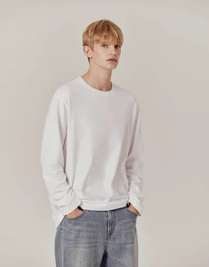 지오다노 기모 라운드넥 긴팔티