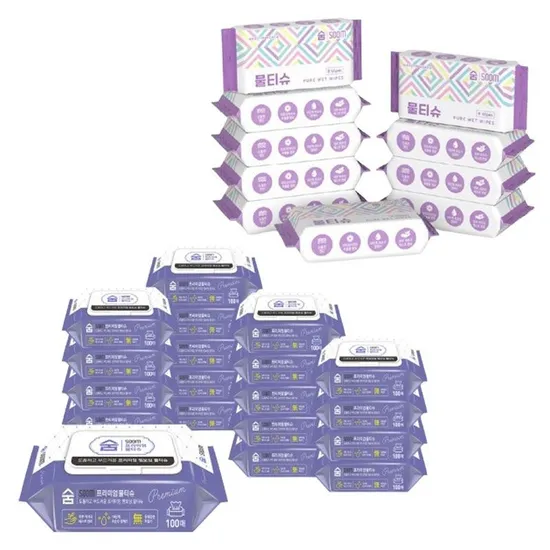 숨 포켓 미니물티슈 휴대용 8매 10팩