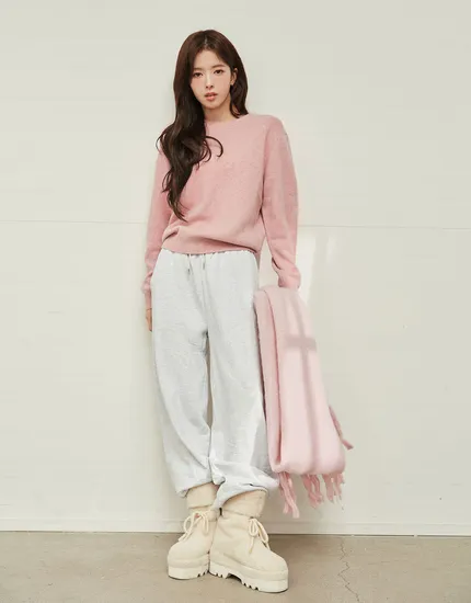 기모 트레이닝 스트레이트핏 바지