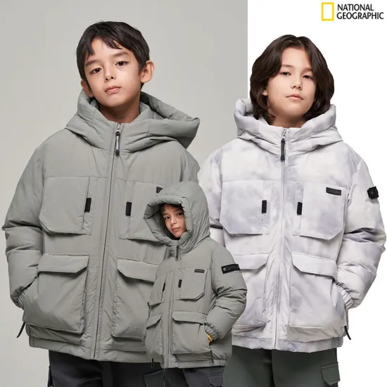 내셔널지오그래픽 키즈 어드벤처 유틸리티 덕 다운 점퍼