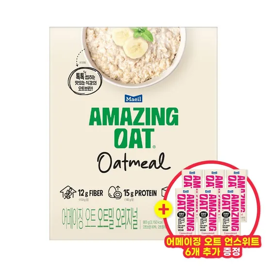 어메이징오트 오트밀 900g 1개 190ml 6개