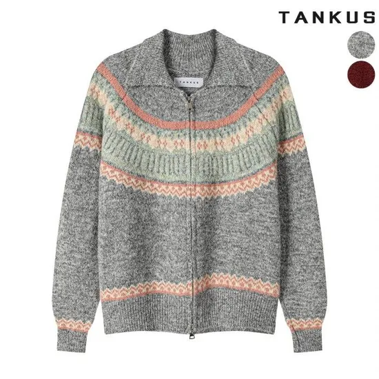 탱커스 여성 카라 노르딕 가디건