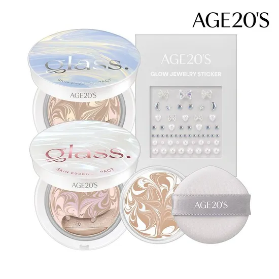 에이지투웨니스 글래스 스킨 에센스 팩트 본품 리필 1개