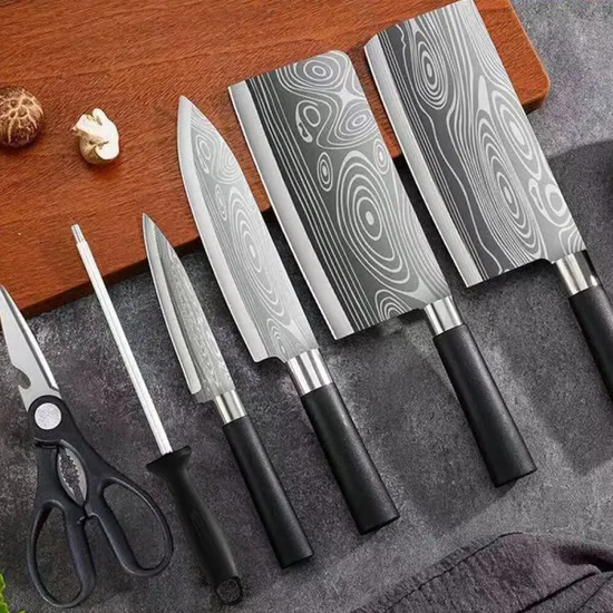 다마스커스 스텐레스 6종 칼 세트