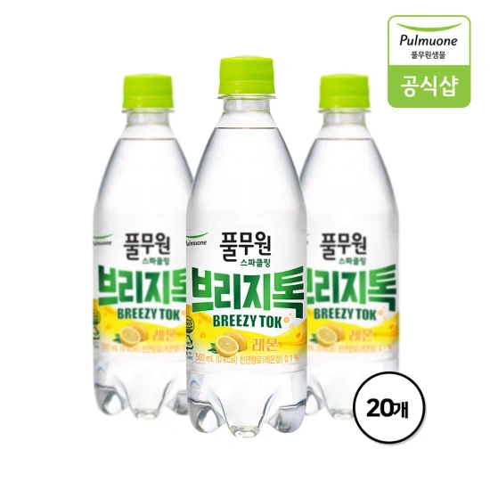 풀무원 탄산수 브리지톡 레몬 500ml x 20개 (6,597원/무료배송)2