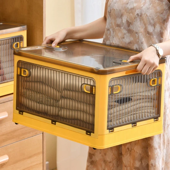 바퀴가 달린 접이식 보관함, 옷장 정리함 쌓을 수 있는 잡화 정리함($3.90/무료)11