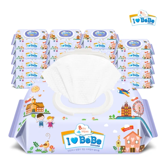아이러브베베 옐로우 대용량 120매 20팩 캡형 물티슈(13,087원/무료)