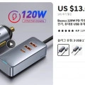 Baseus 120W PD 차량용 고속충전기($8.70/무료)11