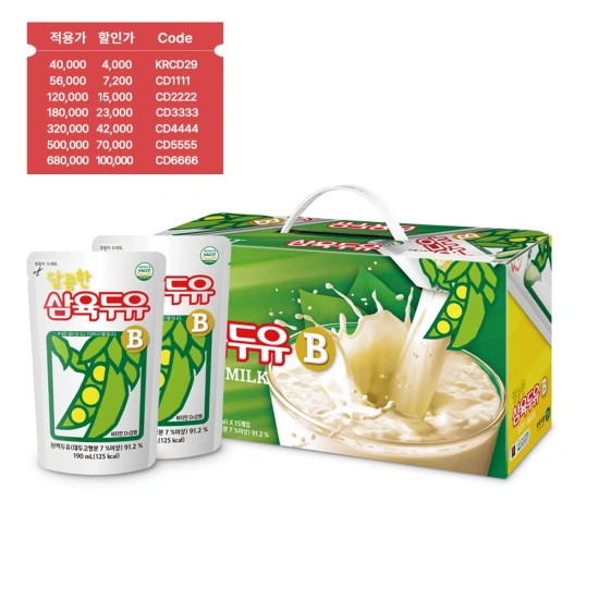 삼육두유B 파우치 15팩 (5.839원/무료)9