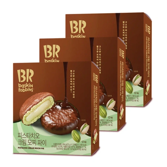 배스킨라빈스 피스타치오 크림 모찌 파이12개입 3박스 (10,803원/무료)1