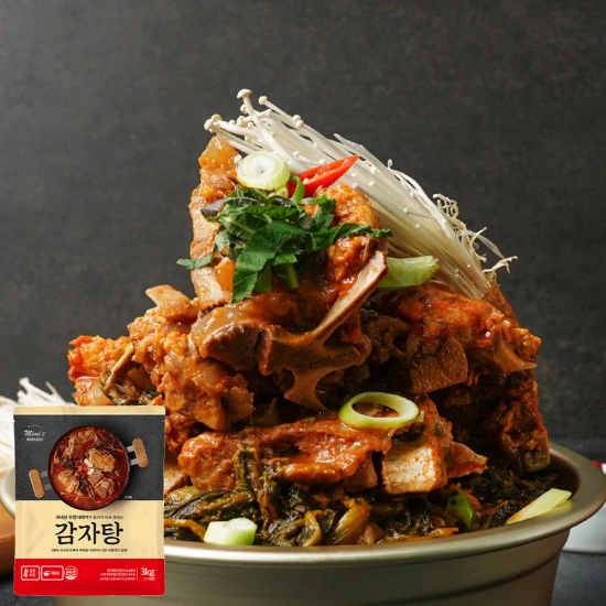 100% 국내산 등뼈 시래기 감자탕 3kg 4-5인분 코인딜(13,913원/무배)