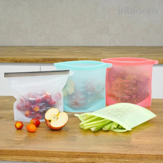 완벽밀폐 실리콘 지퍼백 4p (8,500원/무료)