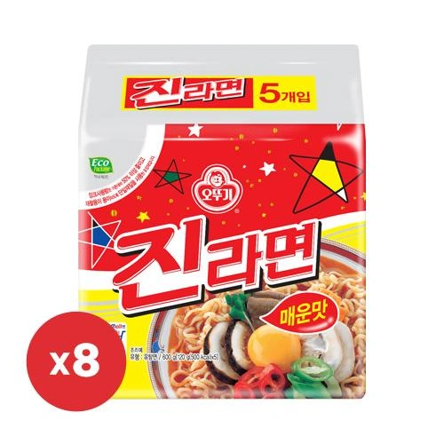 진라면 (120GX5) 8개 (19,694원/무료)