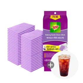 크린스틱 욕실청소 시트타입 베이킹소다 수세미 소형 40입(11,120/무배)