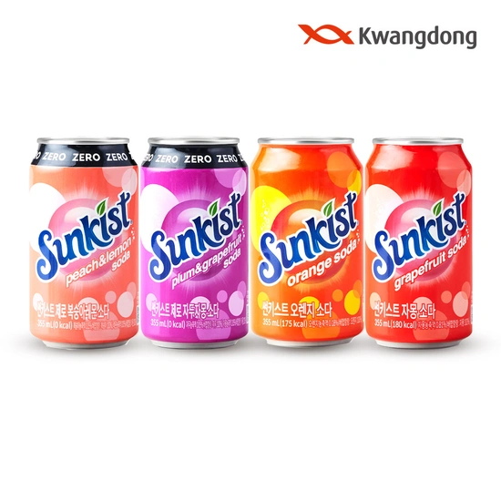 썬키스트 제로 355ml 24개 4종 택1 (9,900/무배)