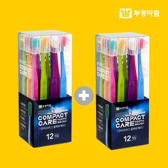부광약품 안티프라그 콤펙트케어 칫솔 초극세모 24입 (8,366원 무료)12