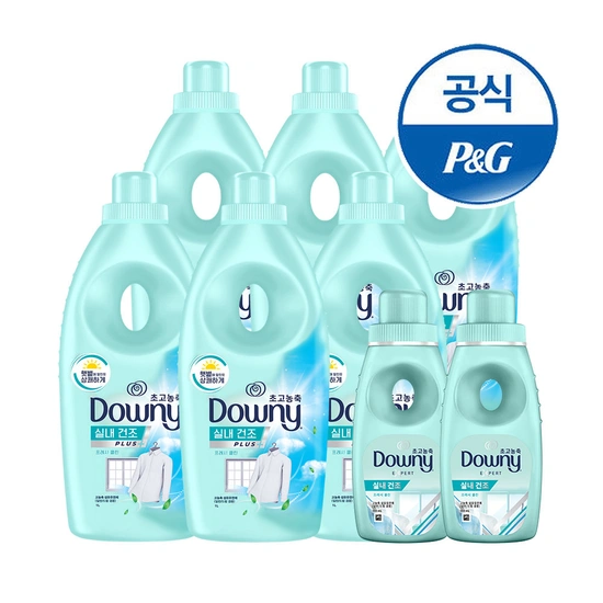 다우니 섬유유연제 실내건조 클린 1L 6개+400ml 증정 (첫구매쿠폰) (토스 27,550원/무료)9