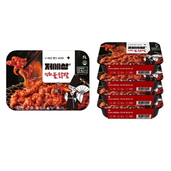 저세상 직화불닭발 170g*4팩 (16,730원/무배)