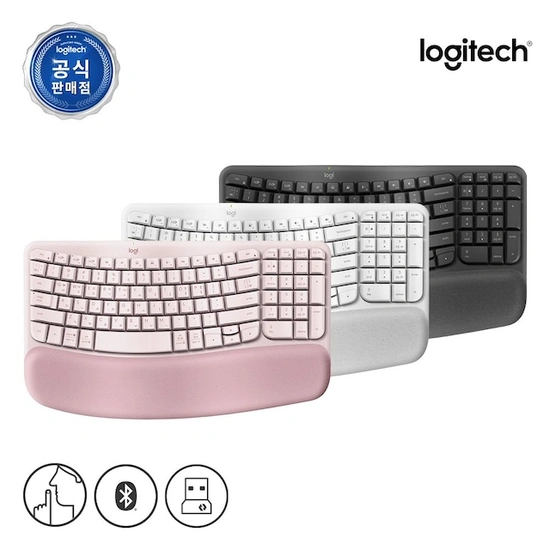 로지텍 wave keys 인체공학 무선 블루투스 키보드(73,666원/무료)7