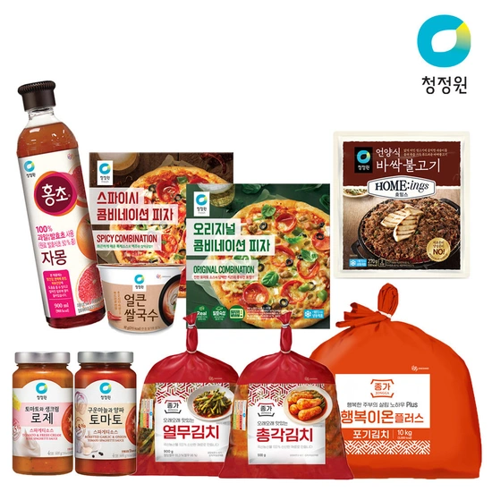 청정원 스파게티 소스 600g 3병 골라담기+토마토소스 1개+(증정)스파게티면250g (16,930원/무료)11