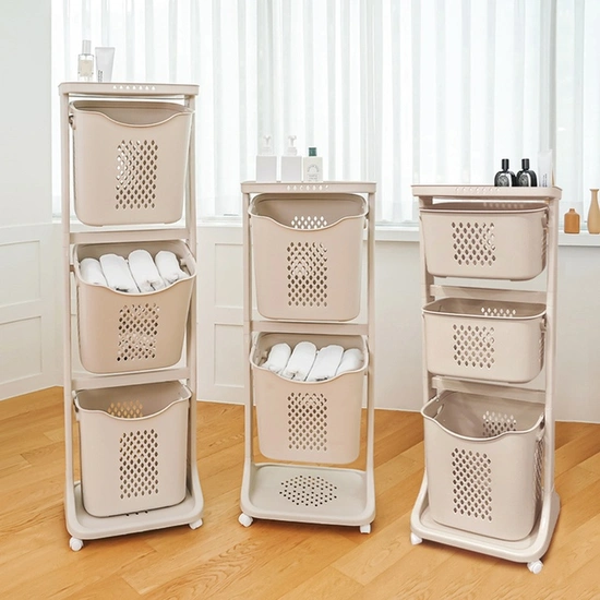 베이지 스윙 3단 빨래바구니 (13,694원/무배)3