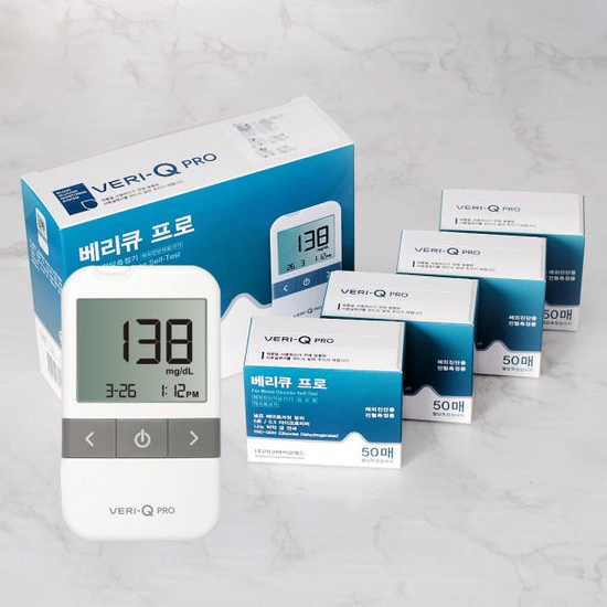 베리큐 프로 혈당측정기+시험지200매+침210개+솜200매 혈당계 (25,900원/무료)