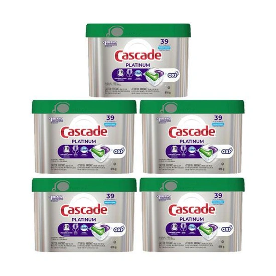 캐스케이드 식기세척기 세제 플래티넘 옥시 프레시향 39개 x 5통 (70,900원/무료)6