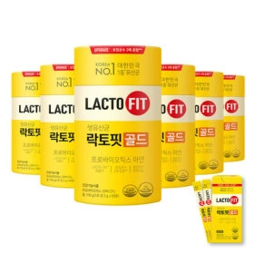 락토핏 골드 50포 6통(300일분) + 증정) 30포 1포당 148원 (48,760원/무료)6