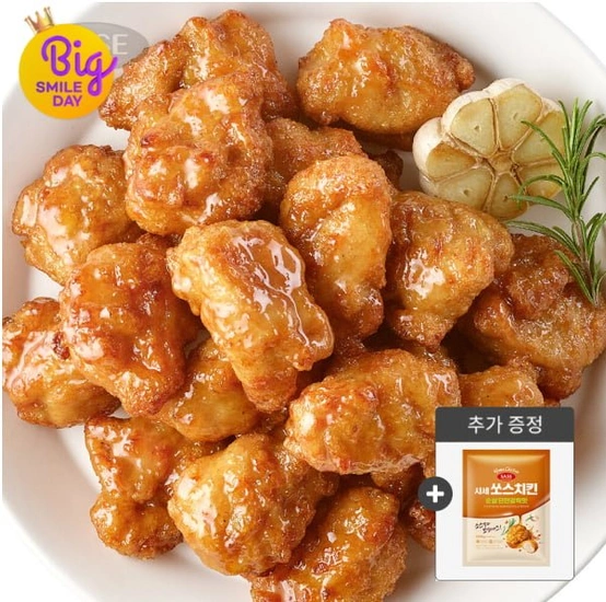 역대가) 쏘스치킨 순살 단짠 갈릭맛 375g 4봉+증정 쏘스순살 590g (유클 14,020원/무료)7
