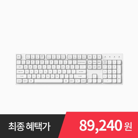 29cm그랜드십일절/ K10 화이트 유무선 알루미늄 RGB 기계식 핫스왑 바나나축 / 89,240원 (무료배송)6