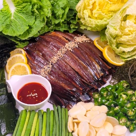 구룡포 햇 과메기 완전 손질 10마리 20쪽 + 야채세트 ( 28,800원 / 무배)1