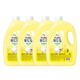 퓨어 뽀드득 주방세제 3L 3+1개 (15,900원/무료)1