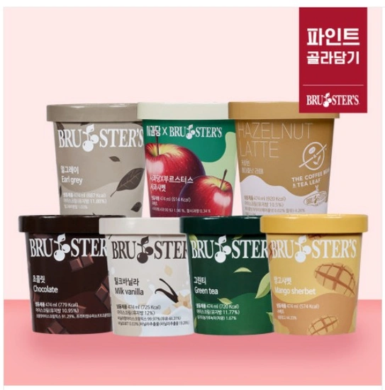 부르스터스 아이스크림 파인트 474ml X 4개 (15,162원/무료)4