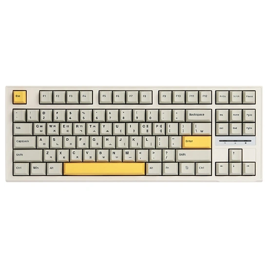 유선 기계식 미니키보드, SPM PL87A PBT 바다소금 아이보리 (39,000/무료)3