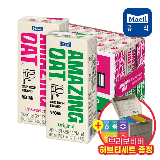 어메이징오트 48팩+브라보비버 허브티 (토스,카카오 22,810원/무료)1