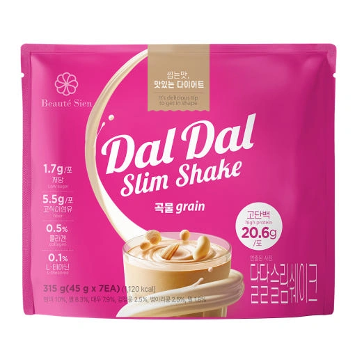 달달슬림 맛있는 단백질 쉐이크 파우치 다이어트 식사대용 프로틴 파우더 보충제 곡물맛 7개 (19,100원/3,000원)1