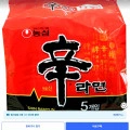 신라면 120g, 5개 (1팩) (1,950원/로켓프레시)7