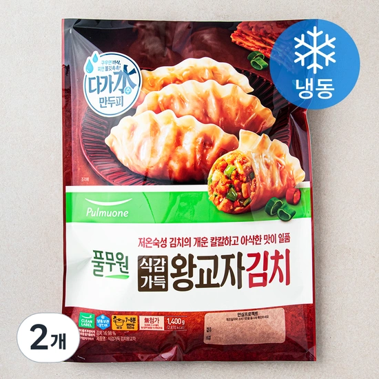 ] 풀무원 김치왕교자/고기왕교자 1.4kg 2봉 외 참깨라면,멘토스 스파클링 (16,590원/와우무료)9