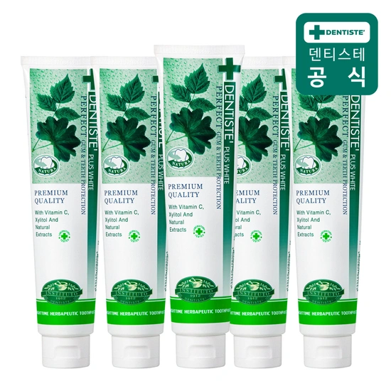 덴티스테 플러스화이트 치약 200g 5개 (49,490원/무배)6