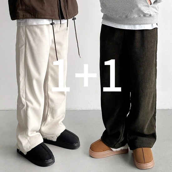 겨울 골덴기모바지 양털코듀로이 팬츠 1 +1 (23,700원/무배)1