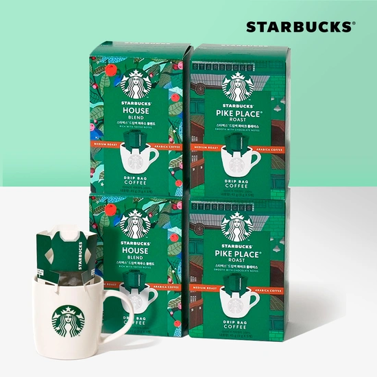 스타벅스 드립백 3종 2+2 골라담기 (머그 370ml 증정) 26,760원 무배3