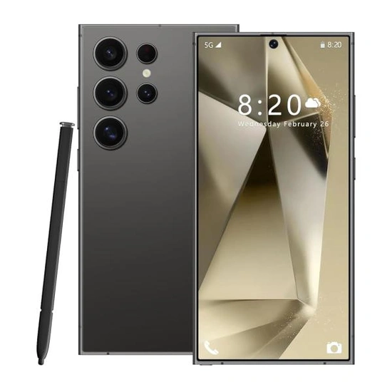 언락 휴대폰, S24 울트라 듀얼 SIM 안드로이드 폰, 8GB+256GB+128GB 언락 스마트폰, 초고속 충전, 48MP+108MP 카메라, 6800mAh 배터리, 페이스 ID, 미국 버전, 5G 폰(티타늄 블랙) (가격 정보 247,/무료)20